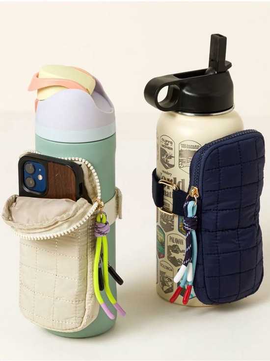 Handbags - Water Bottle Pouch Shiraleah Ezra Blue Tumbler Fanny Pack